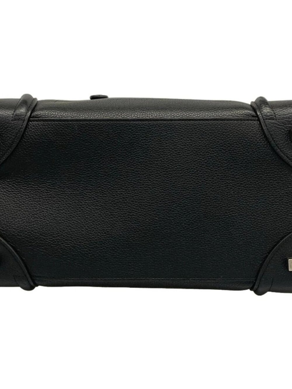 CELINE Luggage Mini Shopper - Black Drummed calfskin Handbag - Picture 5 of 15